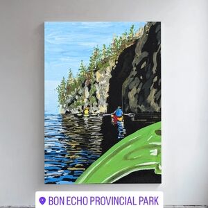 Art Print - Kayaking At Bon Echo
